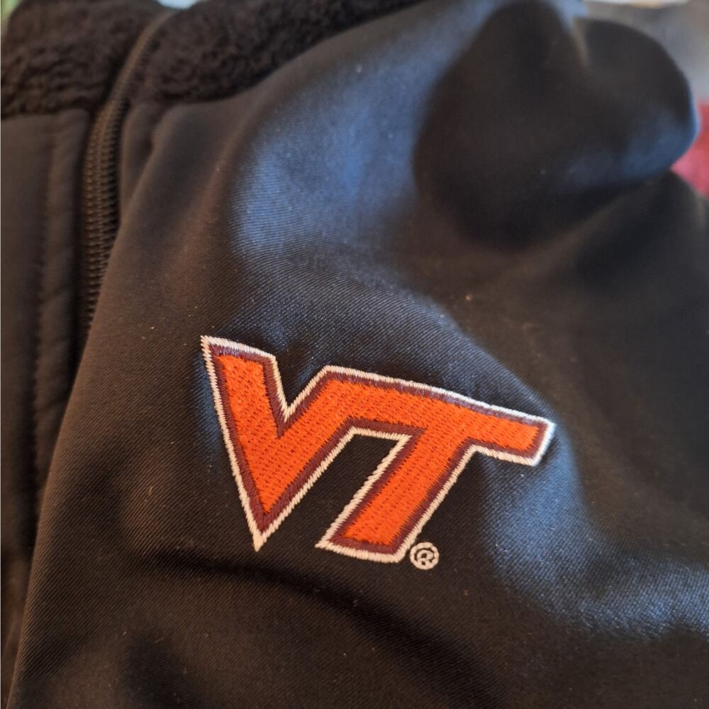 Columbia Black Fleece Jacket with Orange VT Logo - Picture 5 of 7